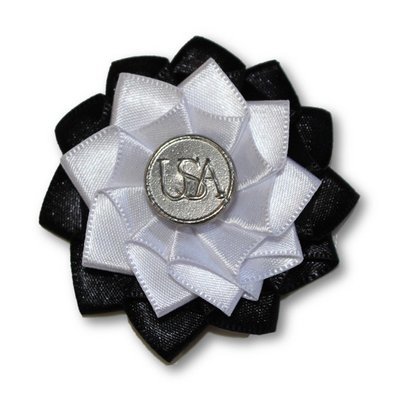 Revolutionary War Black &amp; White Alliance Cockade