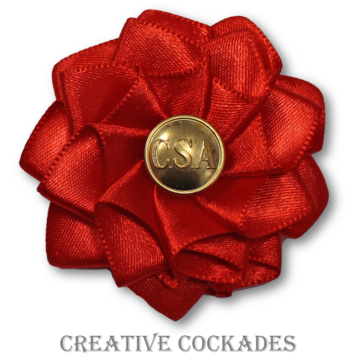 Red CSA Secession Cockade