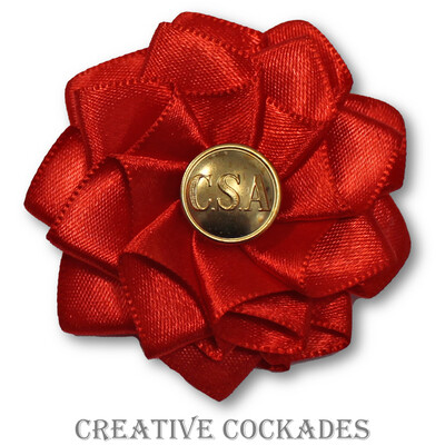 Red CSA Secession Cockade
