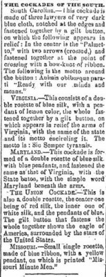 Virginia Secession Cockade