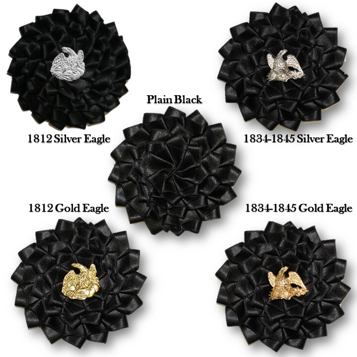 Black Officer's Cockade with Eagle