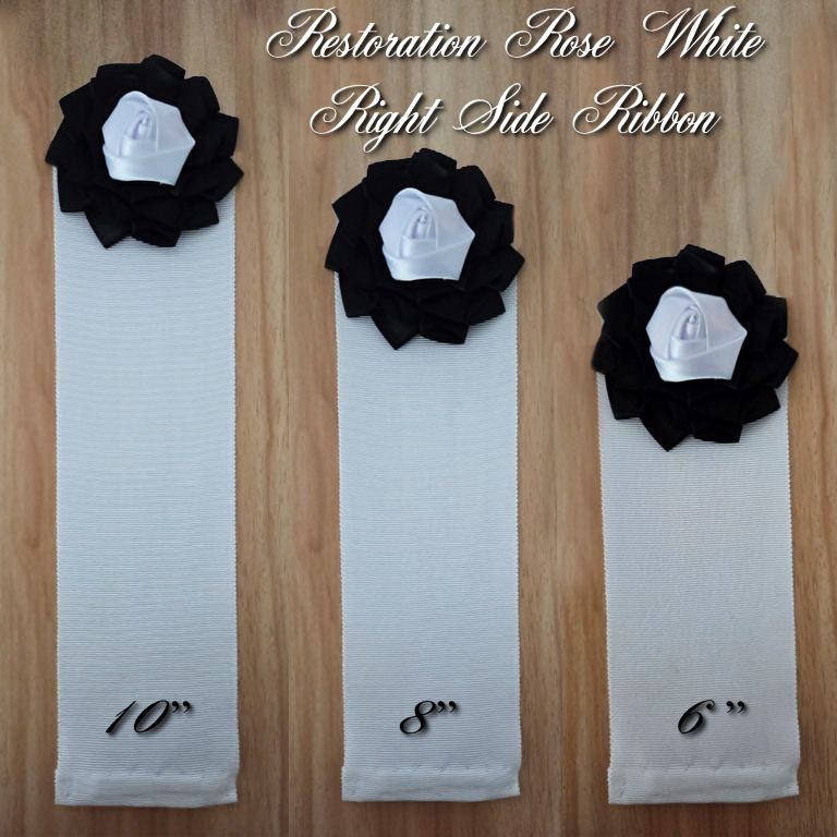 Restoration Rose - White Right Side Ribbon
