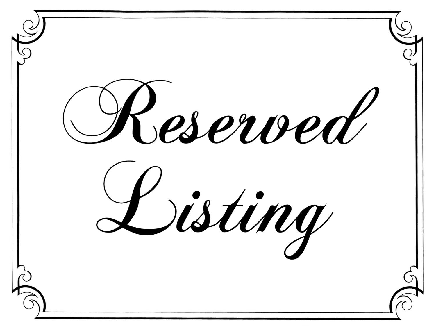 Reserved for Linda