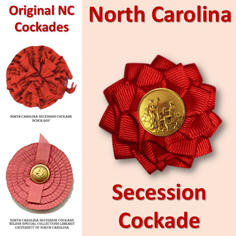 North Carolina Red Secession Cockade