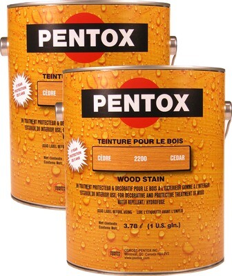 Pentox® Wood Stain/ Pentox® Teinture à bois; 2 gls/ (3.78L x 2).