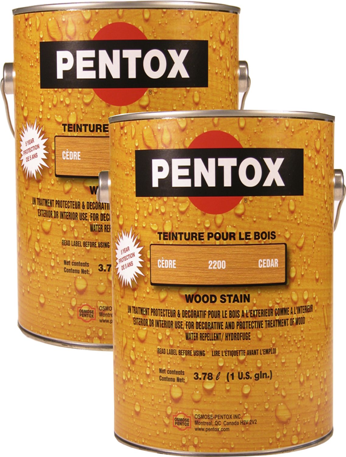 Pentox® Wood Stain product, two gallons