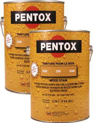 Pentox® Wood Stain product, two gallons