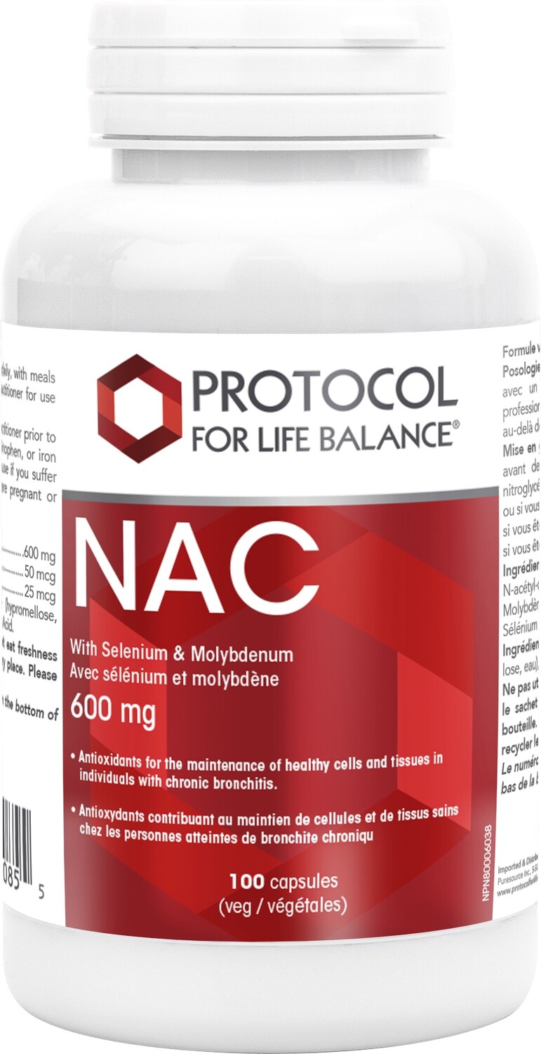 NAC 600mg by Protocol for Life Balance