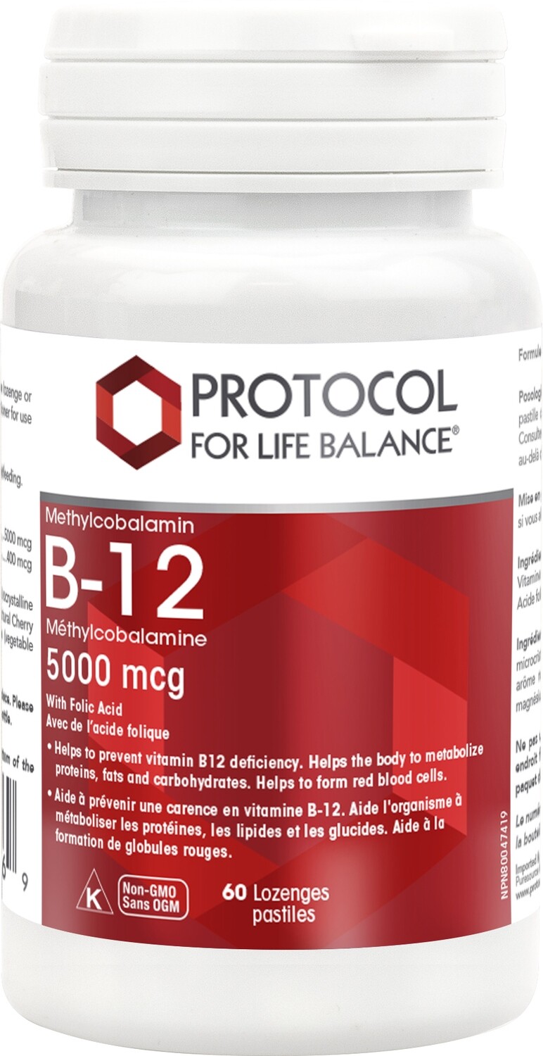 B-12 5000 mcg by Protocol for Life Balance