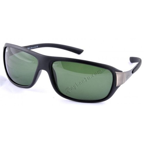 Ray-Ban RB4120 Sunglasses Active Lifestyle Green Lens Black Frame