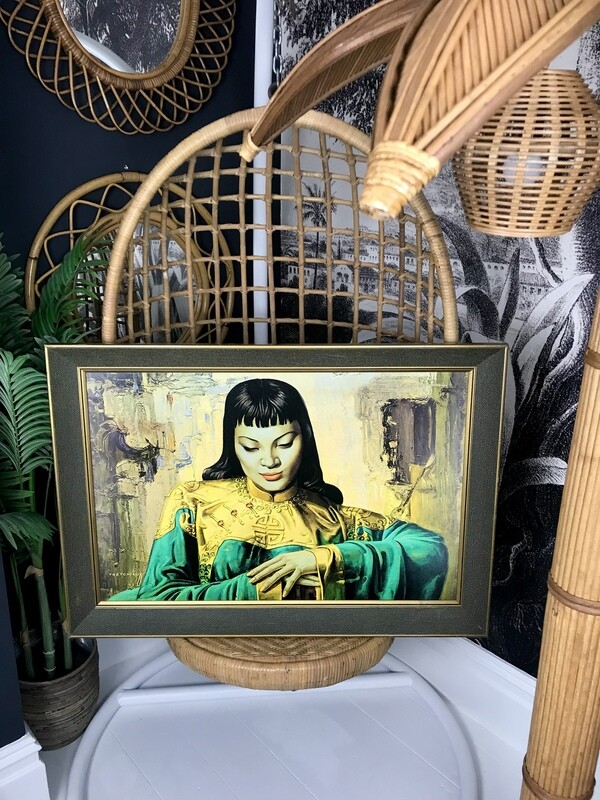 Mid Century Original Tretchikoff 1950s Lady From Orient Framed Print