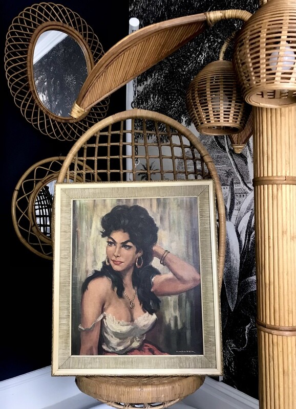 Mid Century 1960’s Original Print Ilonka "Gypsy Girl" By H.Walter