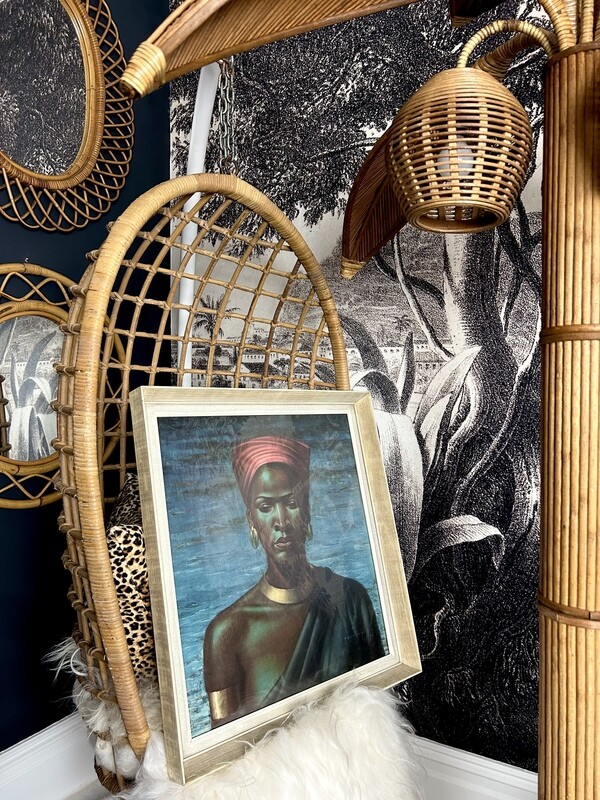 Mid Century Original Rare Tretchikoff 1951 ‘Zulu Girl’ Huge Wide Frame Glazed Immaculate Print