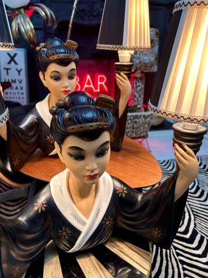 Mid Century 1960's Nieri Double Bulb Wall Mounted/Table Top