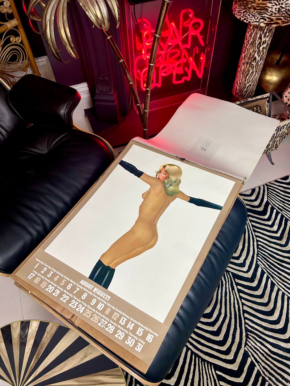 Vintage 1973 Risqué Boxed Pirelli Calendar 17”x24” Vintage 1973 Risqué Boxed Pirelli Calendar 17”x24”