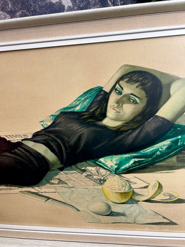 Mid Century 1960’s Tretchikoff Original Lady Erica ‘Beatnik Girl’