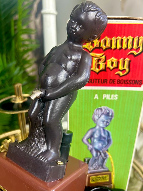 1970’s Barware Bonny Boy Novelty Liquor Dispenser Rude Manneken Pis 13”
