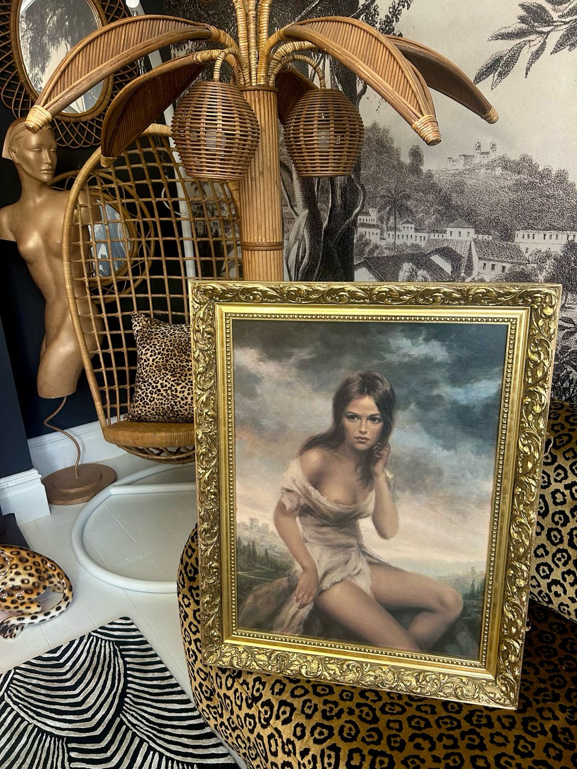 Mid Century Rare 1960’s ‘Broken Silence’ By Joseph Wallace King/Vinciata Wooden Gilt Ornate Frame Mid Century Rare 1960’s ‘Broken Silence’ By Joseph Wallace King/Vinciata Wooden Gilt Ornate Frame