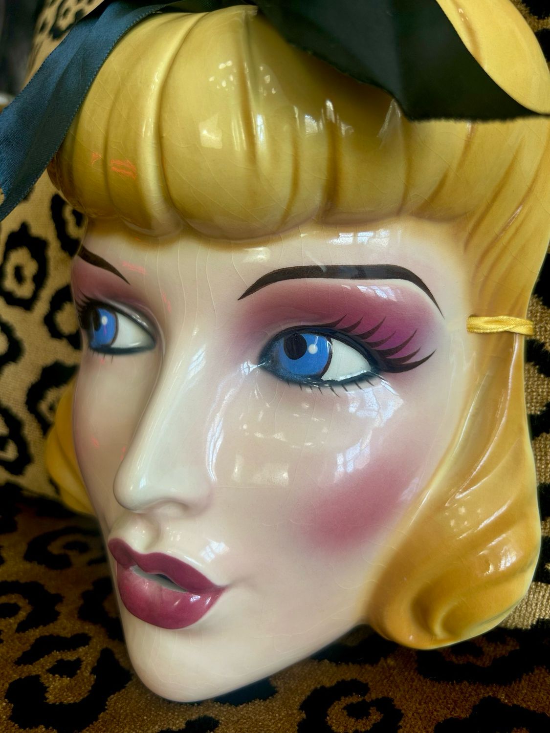 1980’s Clay Art of San Francisco Glazed Ceramic Blonde Bombshell Marilyn Wall Mask 1980’s Clay Art of San Francisco Glazed Ceramic Blonde Bombshell Marilyn Wall Mask
