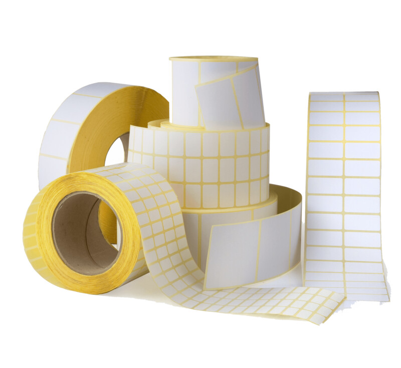 50mmx25mm (2x1") white thermal labels 5000 labels per roll on 76mm core