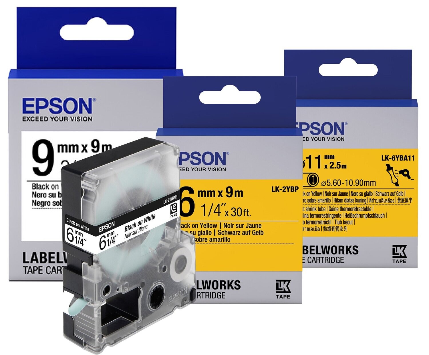 Epson LabelWorks -White Heat Shrink Tubing Cartridge LK-4WBA5