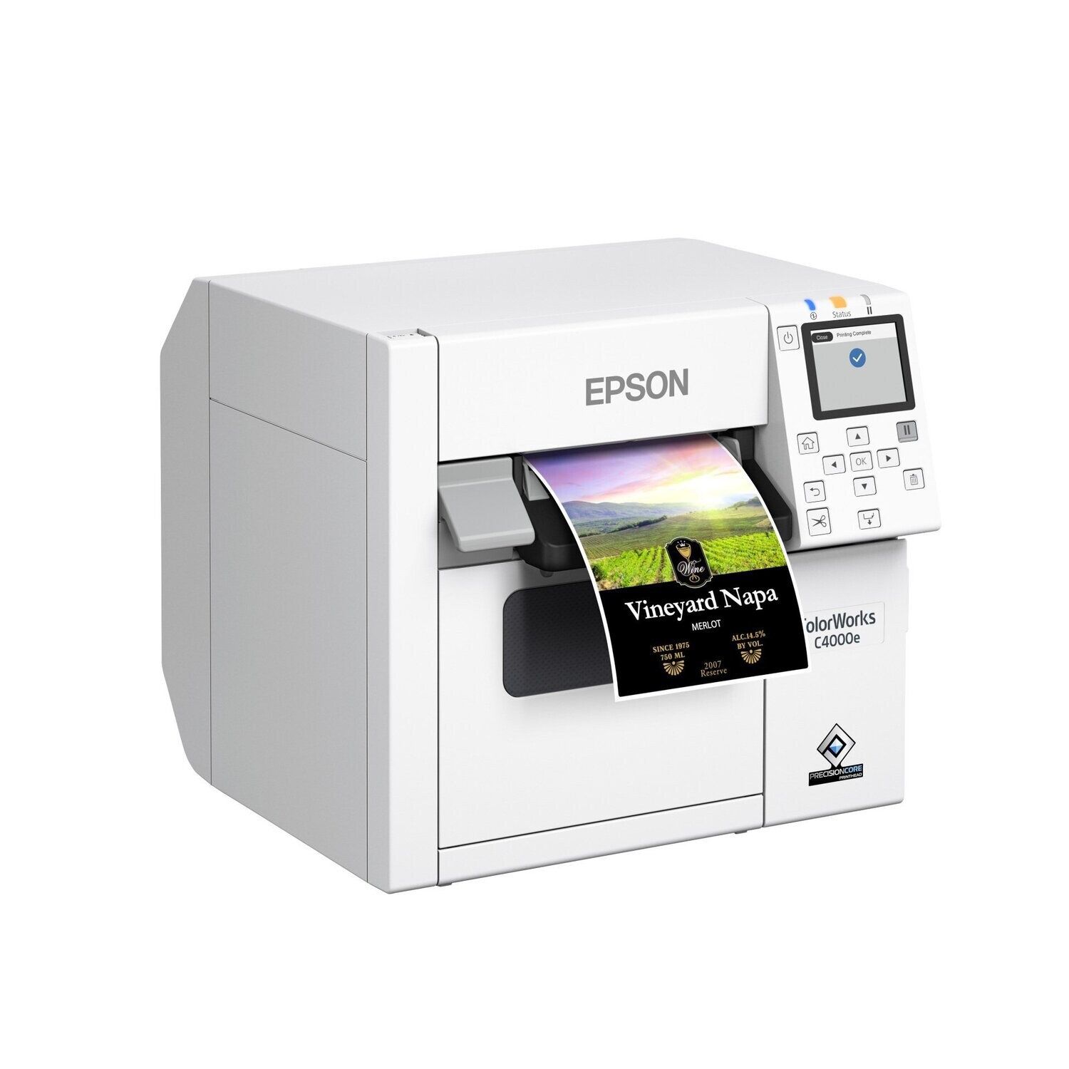 Epson ColorWorks CW-C4000e(mk) inkjet colour label printer - high depth  matt inks for greater depth black - vivid full colour labels direct from  your computer. ordered on request