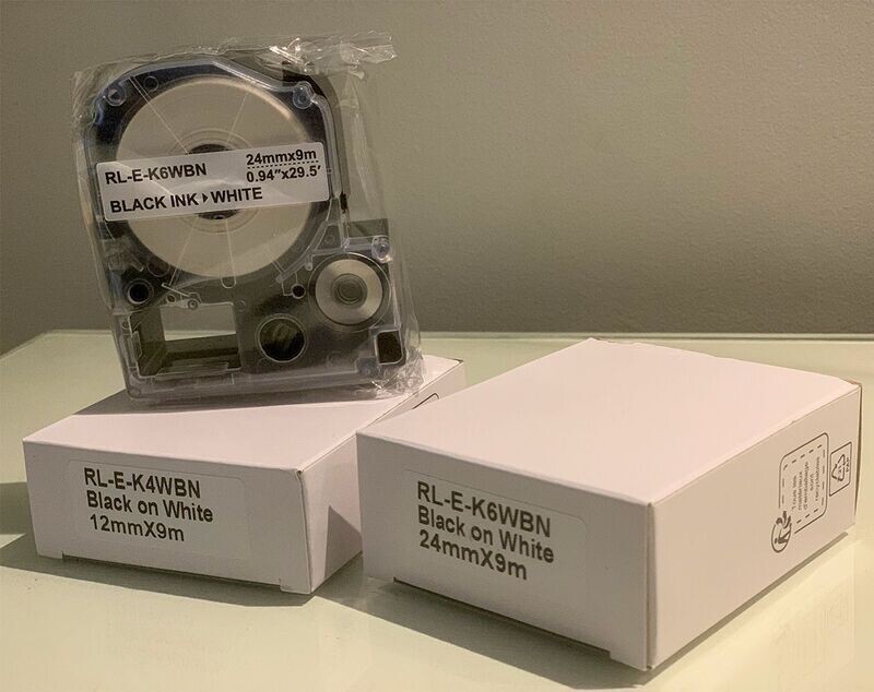 Compatible cartridges for Epson LabelWorks® printers 24mm Black on white
