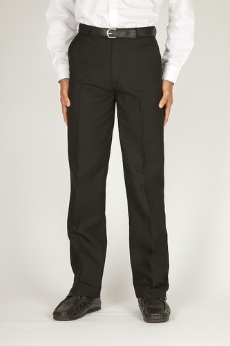 Trousers Boy's Senior -  Flat Front Charcoal (958)