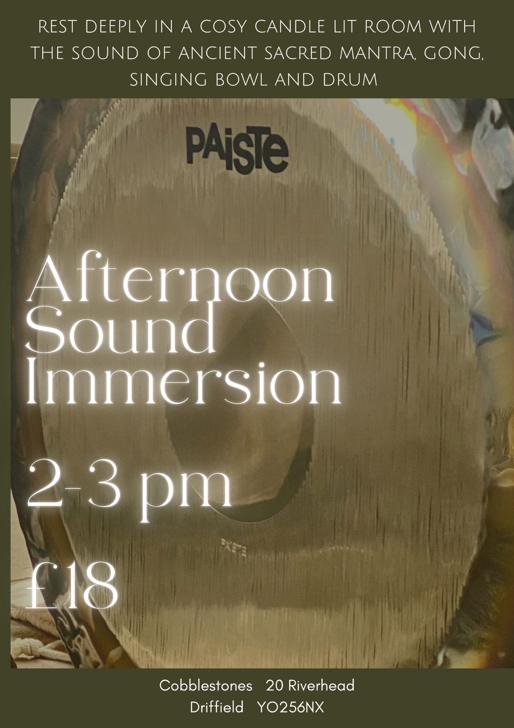 Afternoon Sound Immersion, Tue 28 Oct 2025