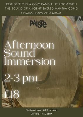 Afternoon Sound Immersion, Tue 28 Oct 2025