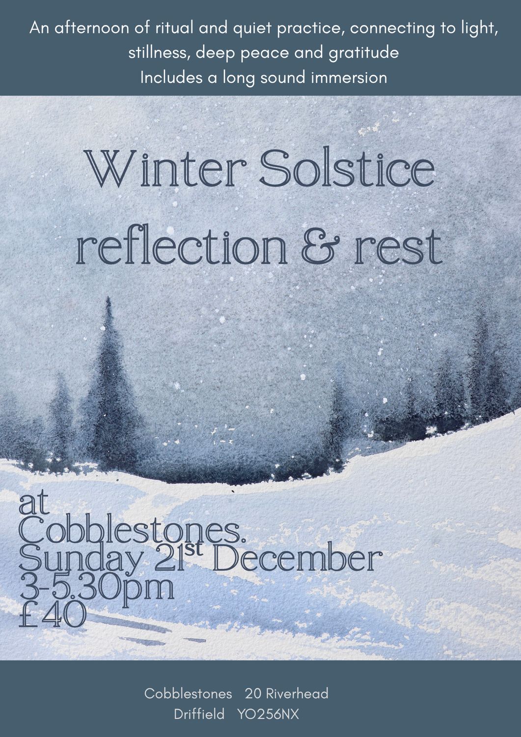 Winter Solstice Reflection &amp; Rest, Sun 21 Dec 2025