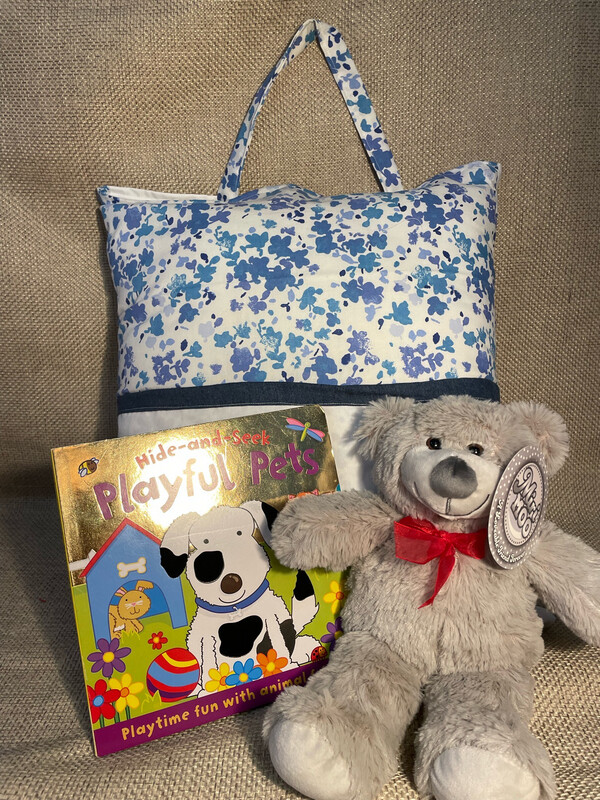 Blue Flower Reading Pillow