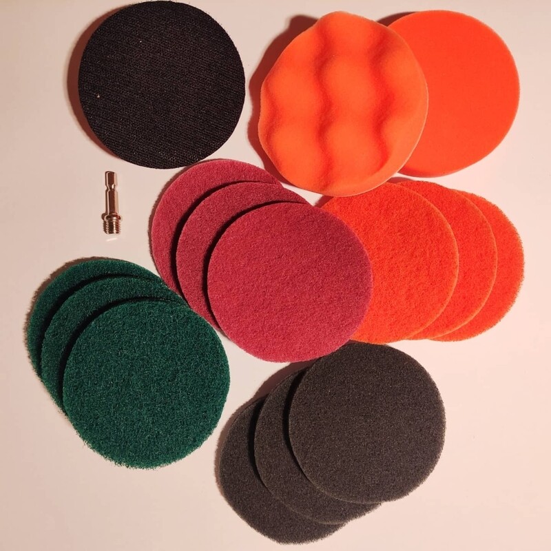 Cleaning and polishing drill pads 16pcs