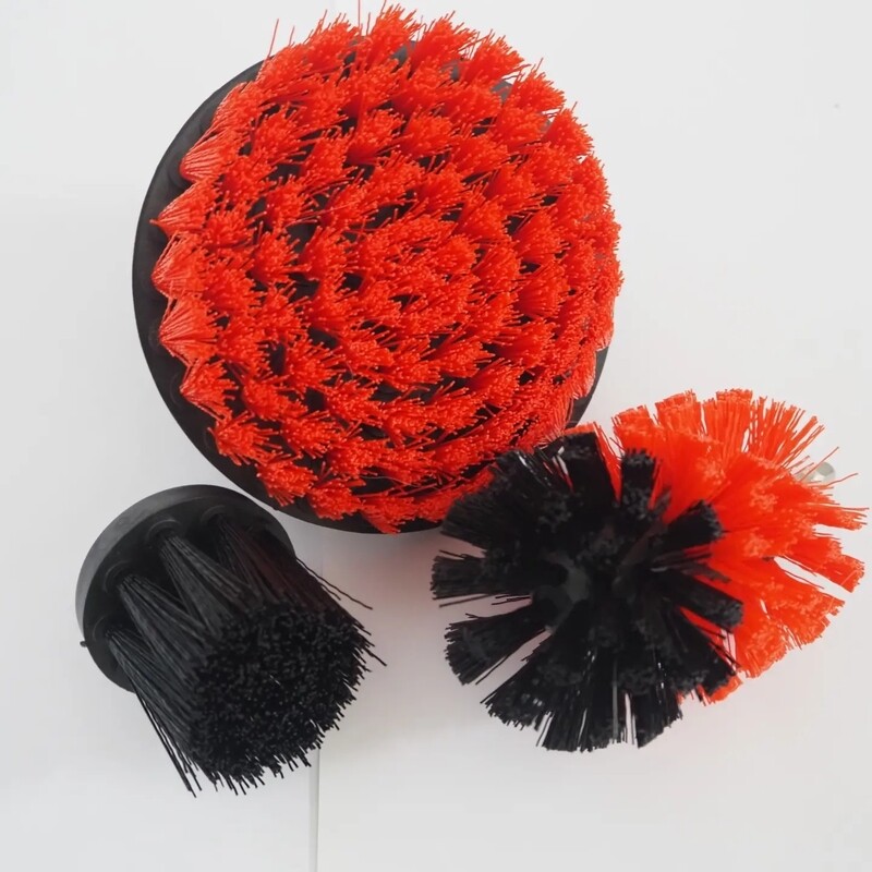 Set of 3 cleaning drill brushes