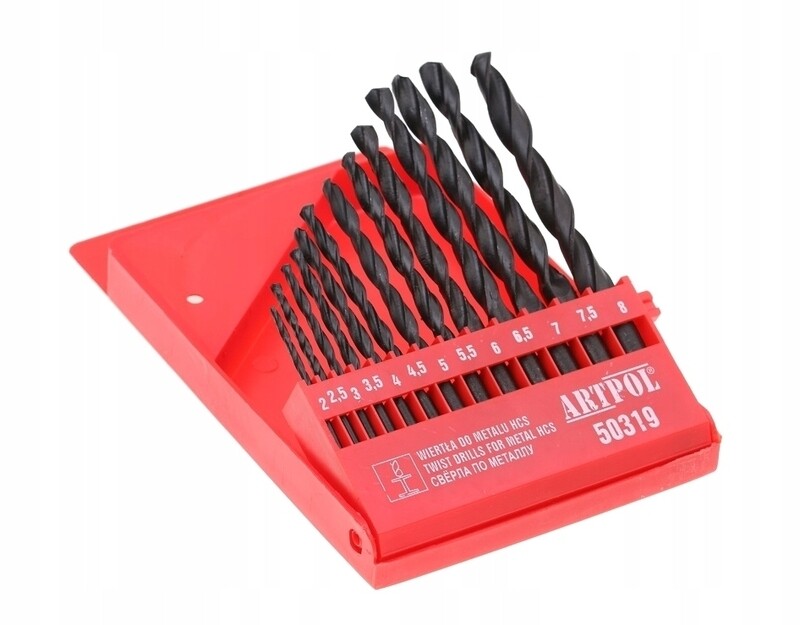 Twist drills for metal hcs 13pcs 2-8mm