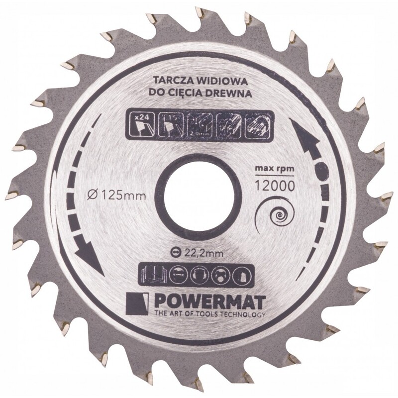 Wood cutting disc 125mm 24T angle grinder 