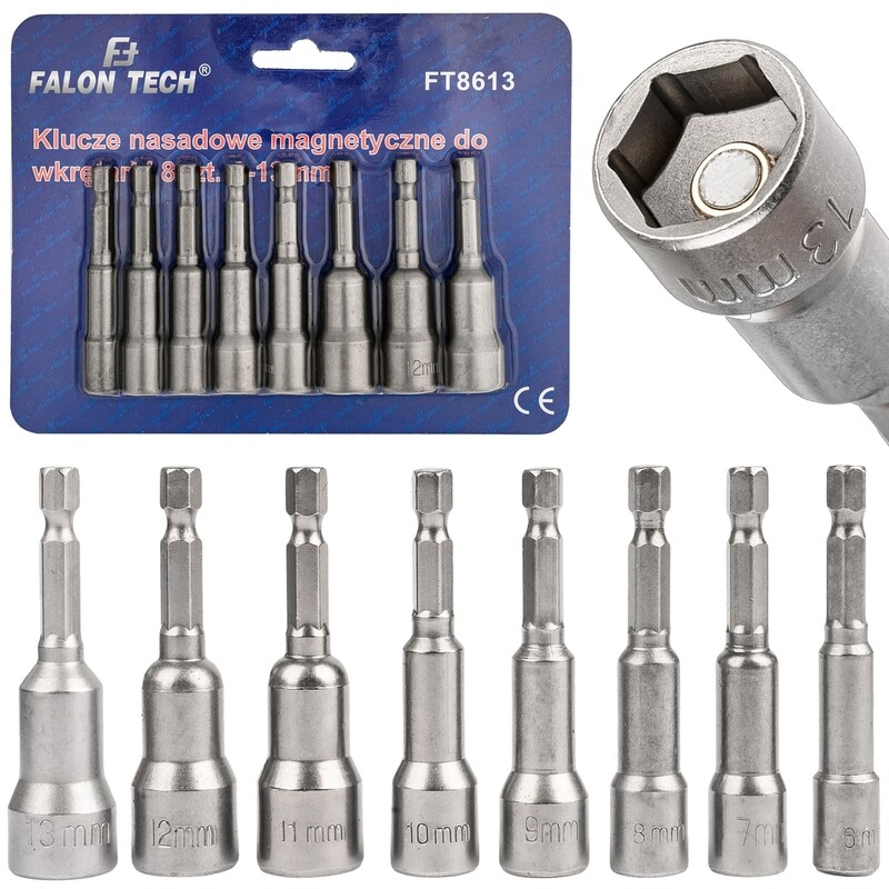 magnetic socket wrenches for screwdrivers 6-13 8 pcs