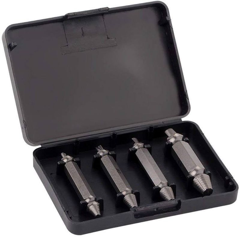 Damaged screw extractor remover screwdriver