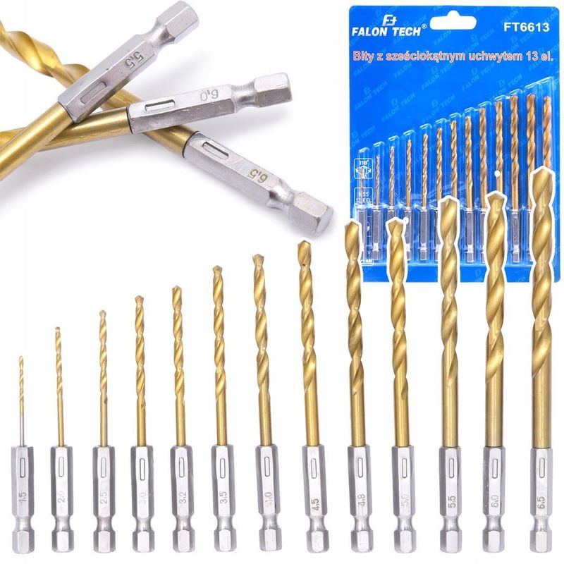 Hex drill bits for metal 1.5-6.5 HSS