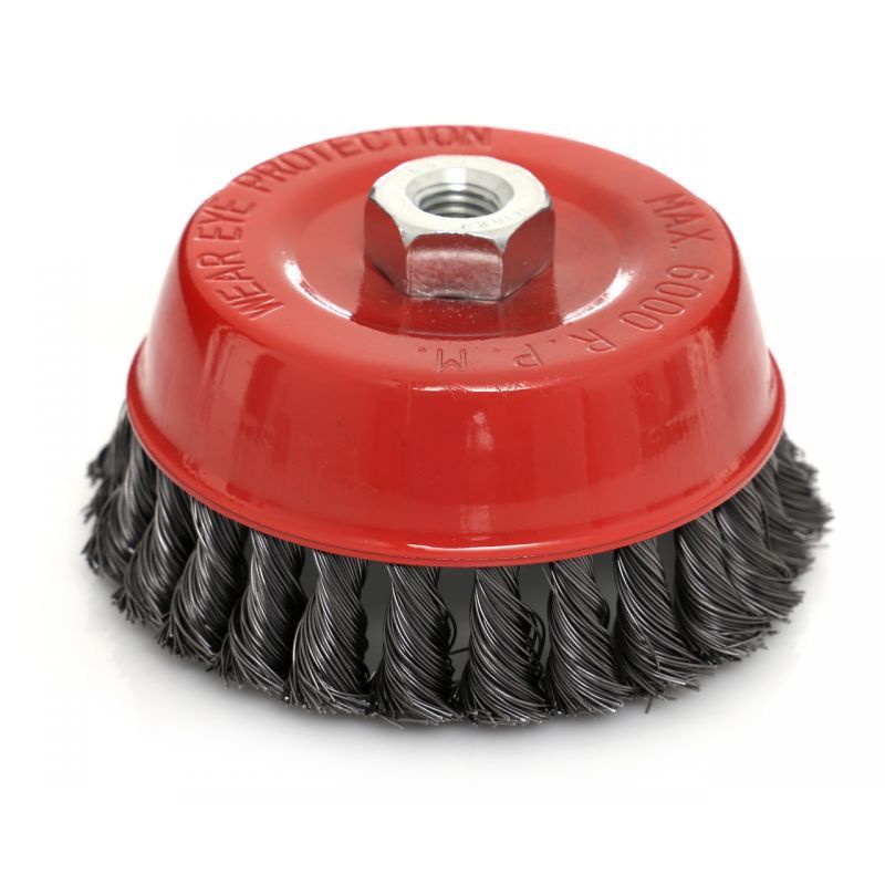 Front wire brush 115mm, twisted wire M14
