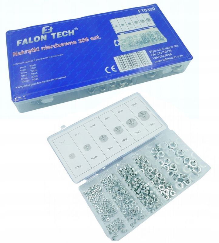 300pcs hex nut assortment