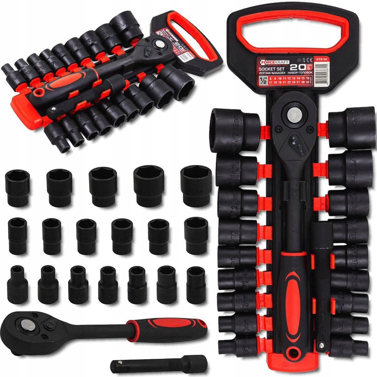 Socket set 8-32mm 20pcs