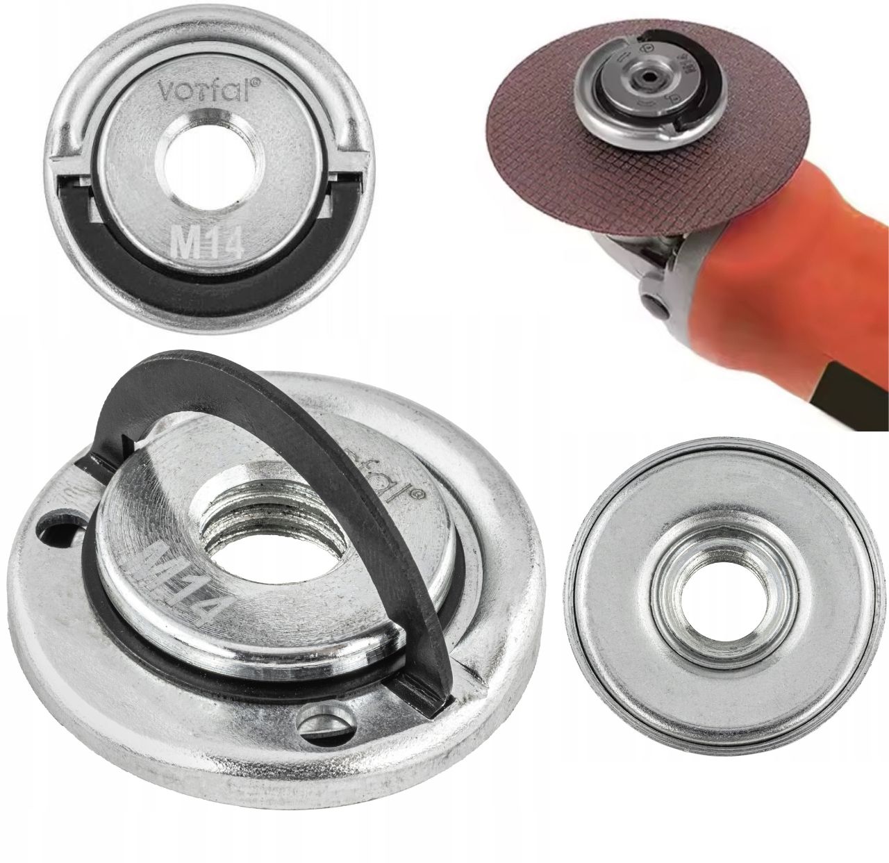 Quick-Action nut with crossbar M14 angle grinder