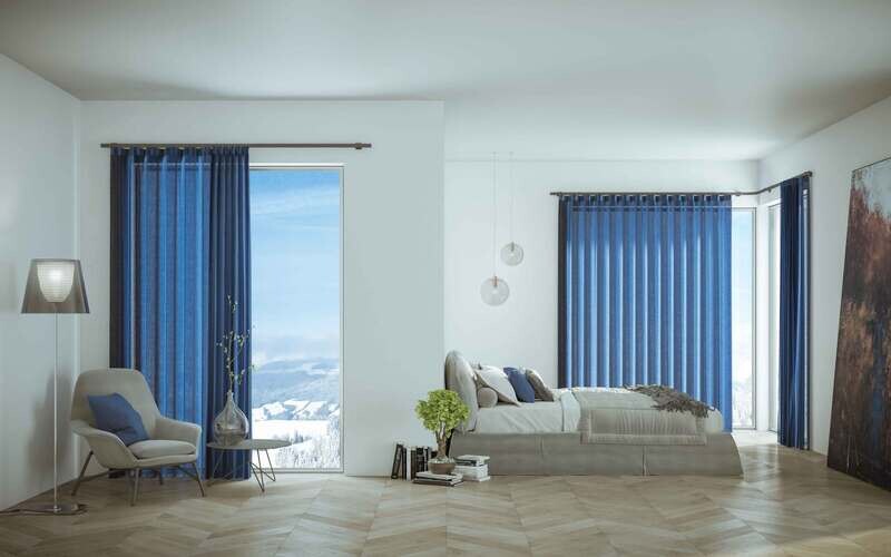 Tenda da interno blu