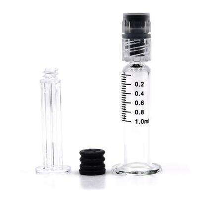 1ml Luer Lock Borosilicate Glass Syringe with Plastic Plunger
