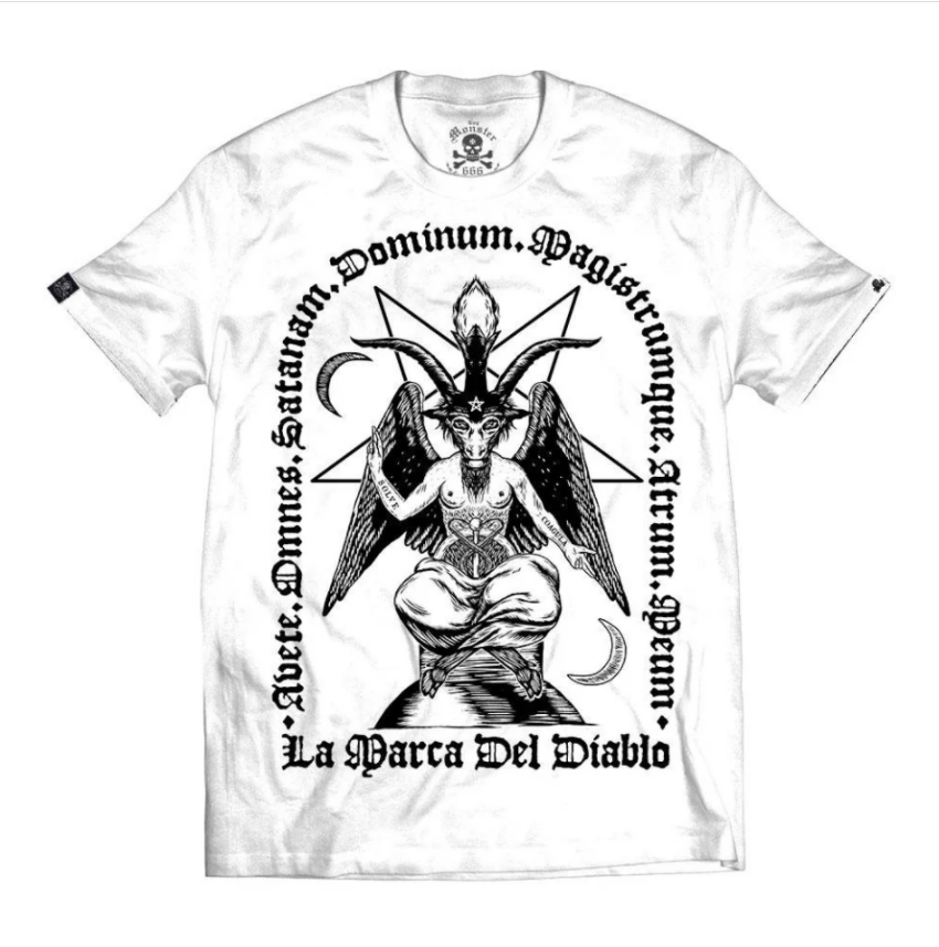 T-shirt Baphomet Blanca Unisex