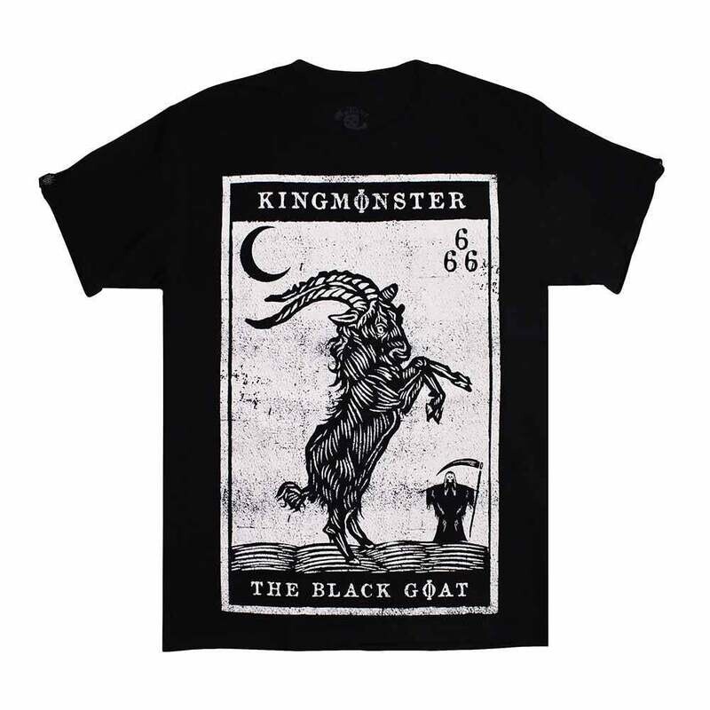 T-shirt Black Goat King Monster Unisex