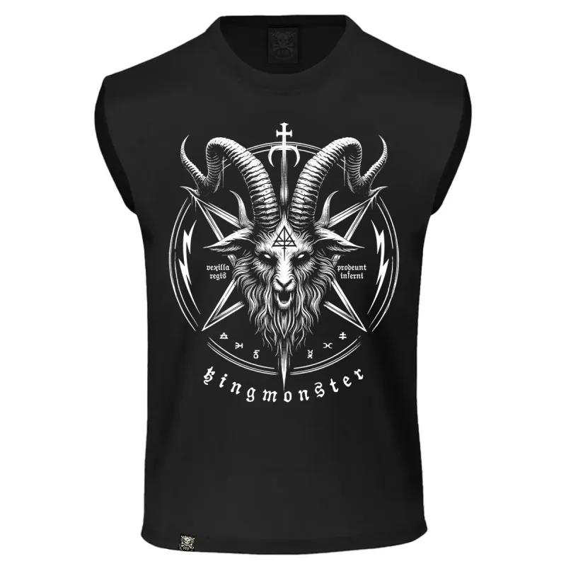Playera Dark Baphomet sin mangas Kingmonster