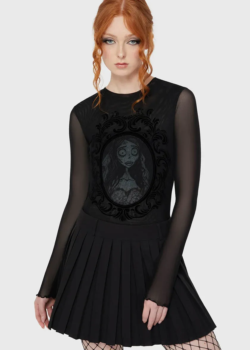 Corpse Bride Emily Mesh Top Killstar