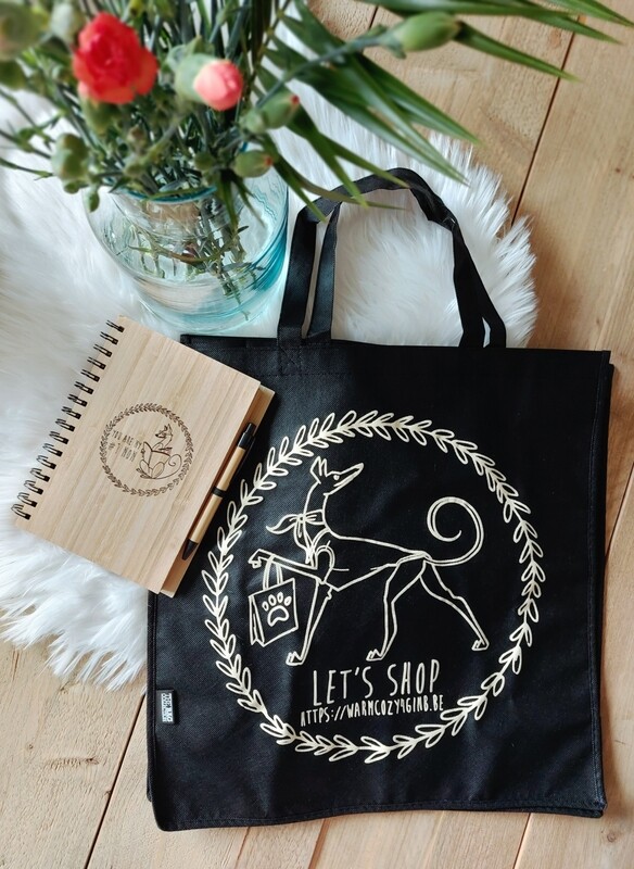 Shopbag met notitieboekje 